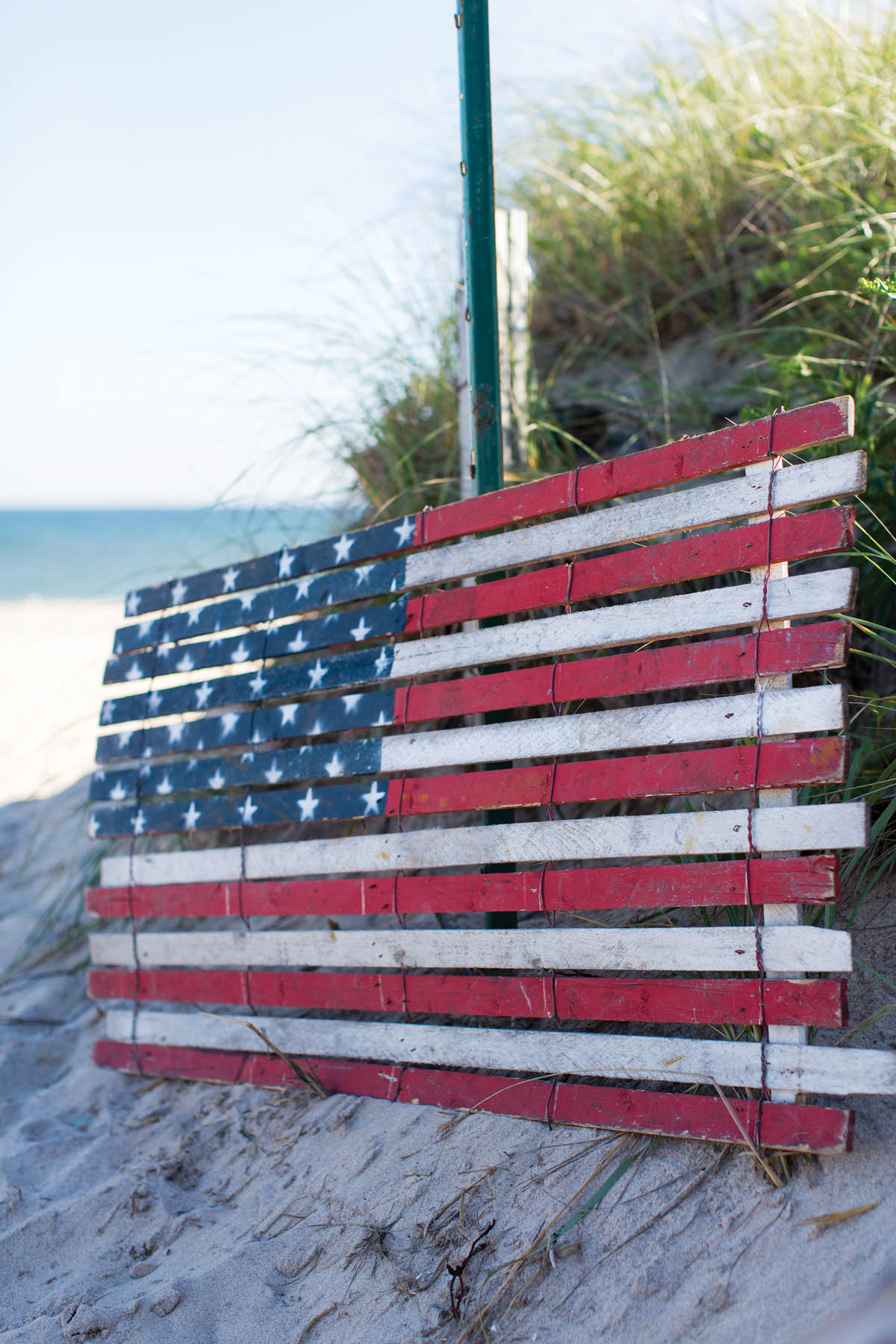 Flag by local Hamptons artist Gene Gilligan This handmade wooden flag - photo 4