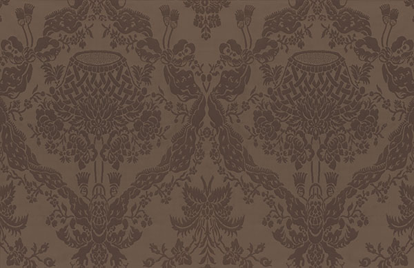 Gabriel silk damask in tobacco brown I loved that Scalamandr sofa It was - photo 7