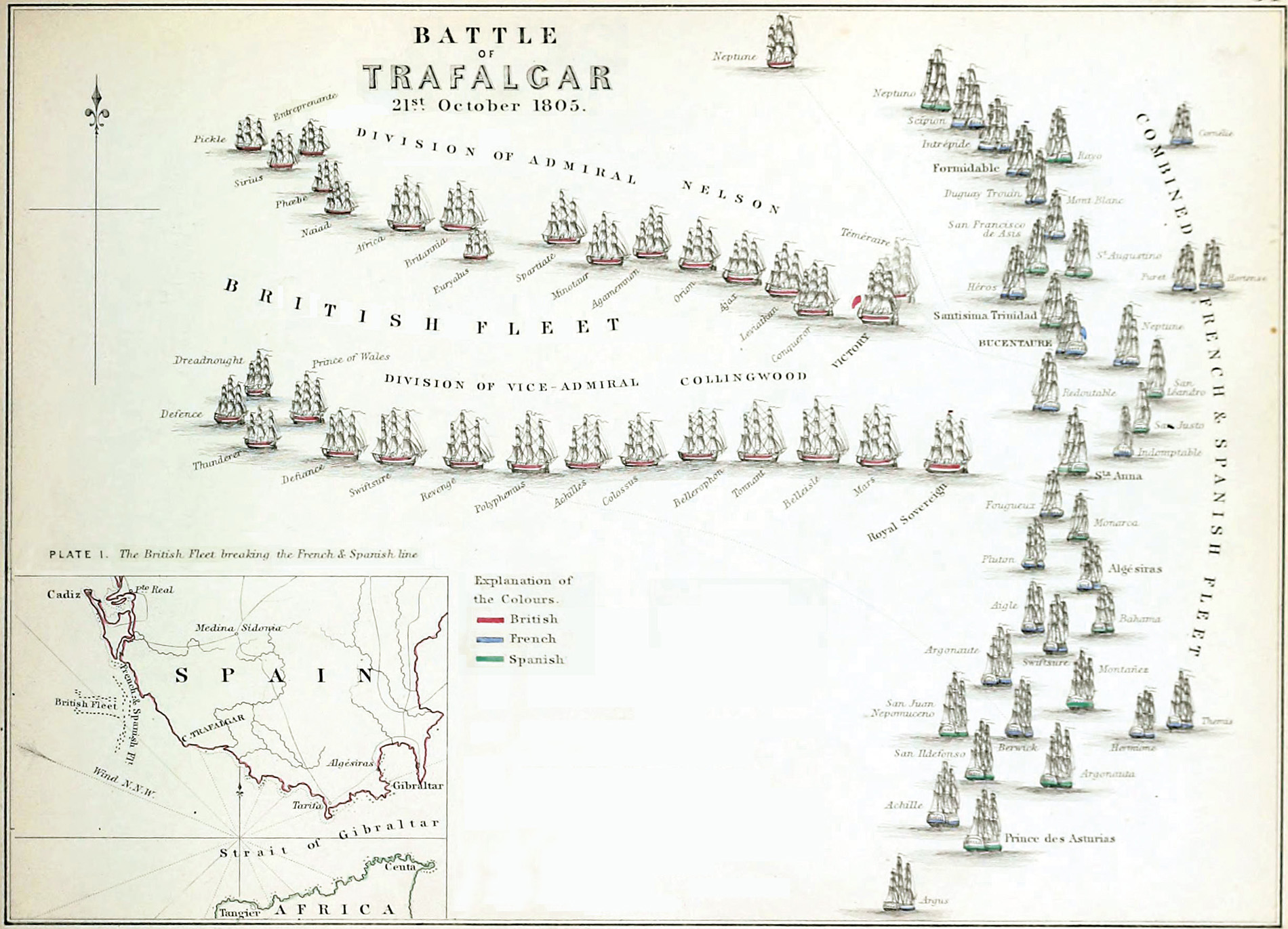 Endpaper map from A School Map of English History by Samuel Rawson Gardiner - photo 1