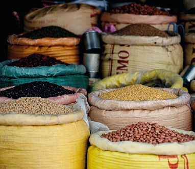 Colourful varieties of bulk beans at a market Though today the hearsay - photo 5