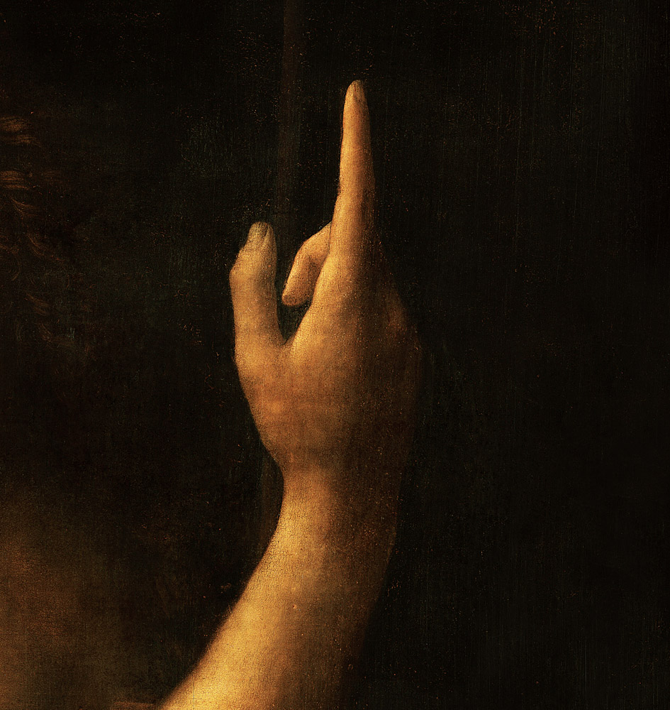 Leonardo da Vinci St John the Baptist detail c 1513-1516 Oil on wood 69 - photo 2