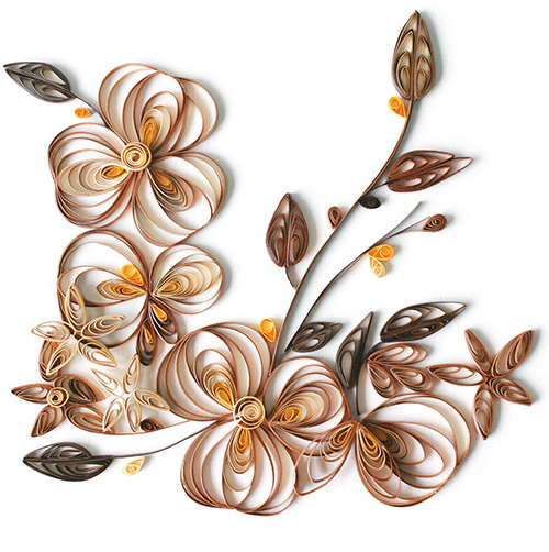 The Flowers This artwork is mainly composed by brown color strips simple but - photo 3