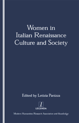 Letizia Panizza - Women in Italian Renaissance Culture and Society