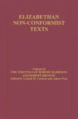 Albert Peel - The writings of Robert Harrison and Robert Browne