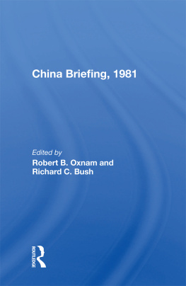 Robert B. Oxnam China Briefing, 1981