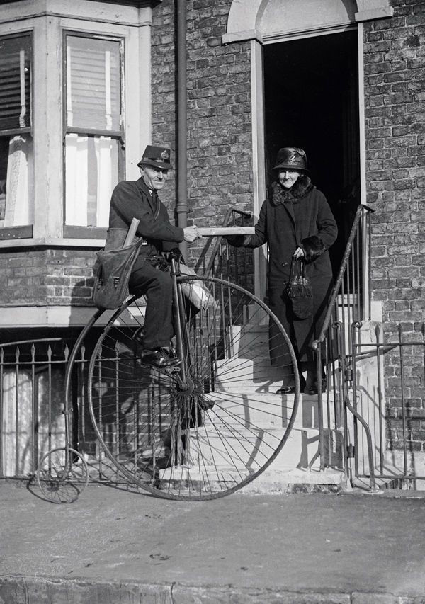 A postman delivers mail using a penny-farthing The speed and efficiency that - photo 7