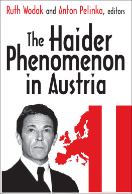 Anton Pelinka The Haider Phenomenon