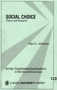 title Social Choice Theory and Research Sage University Papers Series - photo 1