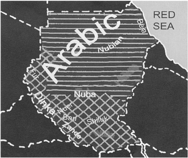 Simplified Linguistic Map of Sudan Sudan Oil and Gas Concession Map - photo 2