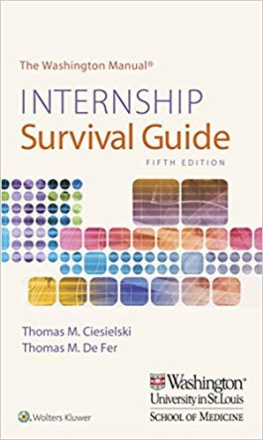 Thomas M. De Fer (editor) The Washington manual internship survival guide