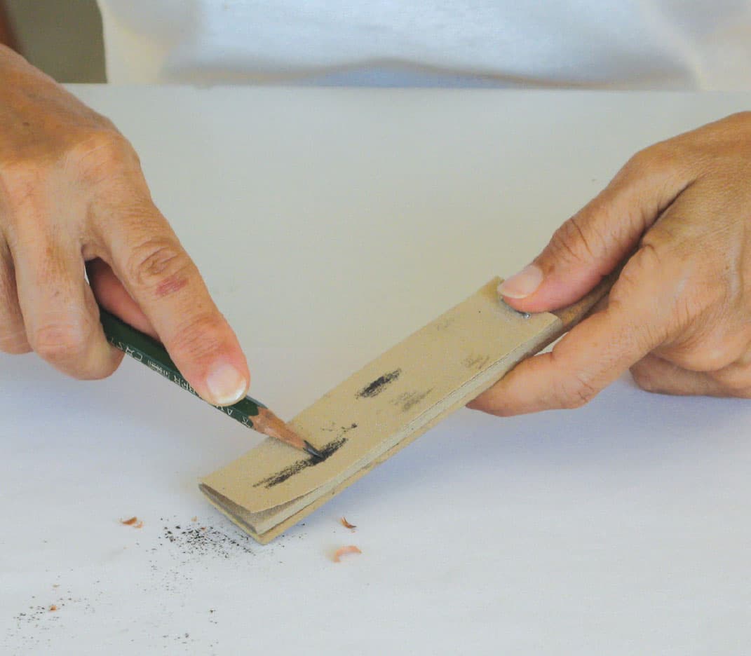 A Sandpaper Block This tool will quickly hone the lead into any shape you wish - photo 20