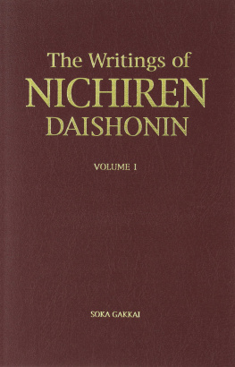 Nichiren - The Writings of Nichiren Daishonin, Volume I