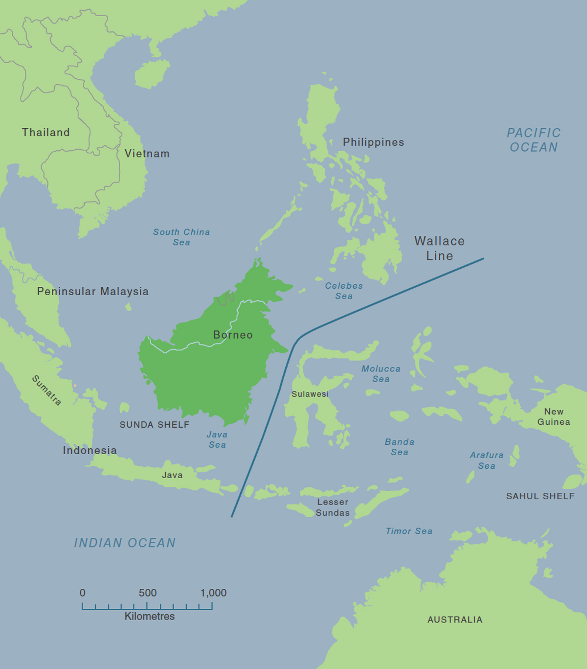 Map of the Malay Archipelago showing the Wallace Line and the region known as - photo 3