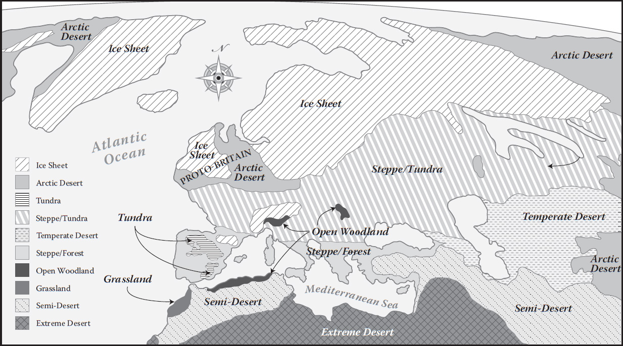 Figure 11 The expansion of Europe coastlines and glaciers at the coldest - photo 1