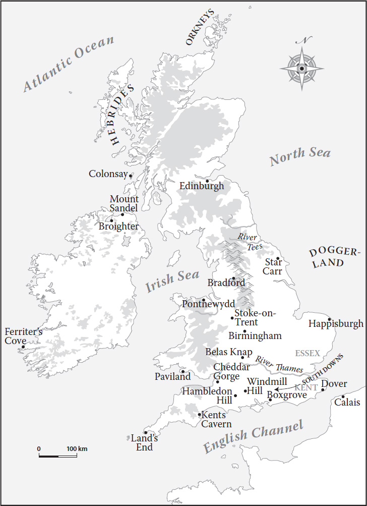 Figure 12 The British stage 1000000 BCE to 4000 BCE on a map showing - photo 2