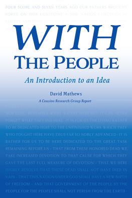 David Mathews - With the People: An Introduction to an Idea