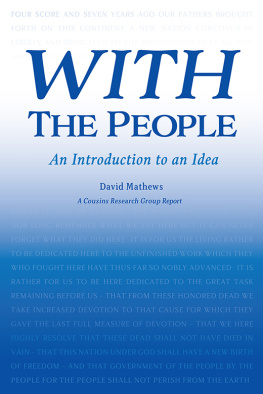 David Mathews With the People: An Introduction to an Idea