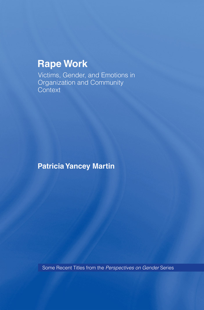 Rape Work Some Recent Titles from the Perspectives on Gender Series S eries - photo 1