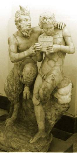 Sculpture of Pan teaching Daphnis to play the pipes found in Pompeii c 100 - photo 10