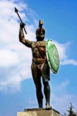 Bronze monument of Spartan King Leonidas at Thermopylae Although - photo 4