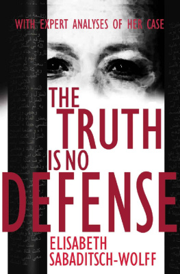 Elisabeth Sabaditsch-Wolff The Truth is No Defense