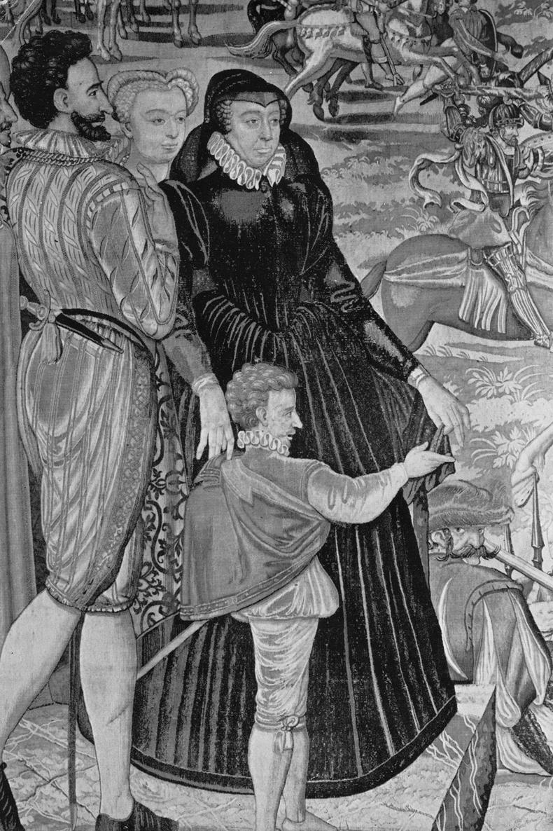 Section from a tapestry The persons represented are Henri II Catherine de - photo 2