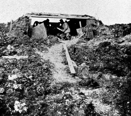 Gun Position on the Lorette Spur March 1915 Captured French Trench Lorette - photo 6