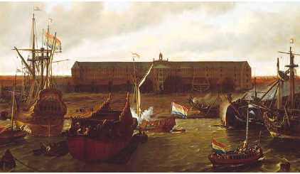 The dock of the Dutch East India Company at Amsterdam 1696 by Ludolf - photo 3