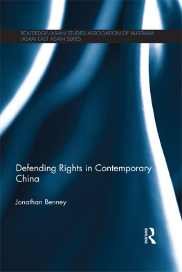 Jonathan Benney - Defending Rights in Contemporary China