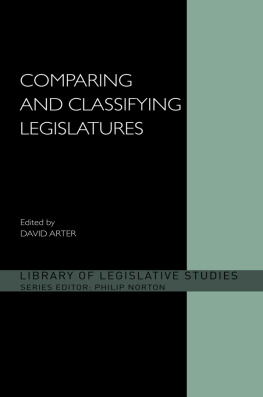 David Arter Comparing and Classifying Legislatures