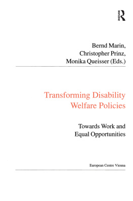 Christopher Prinz - Transforming Disability Welfare Policies: Towards Work and Equal Opportunities