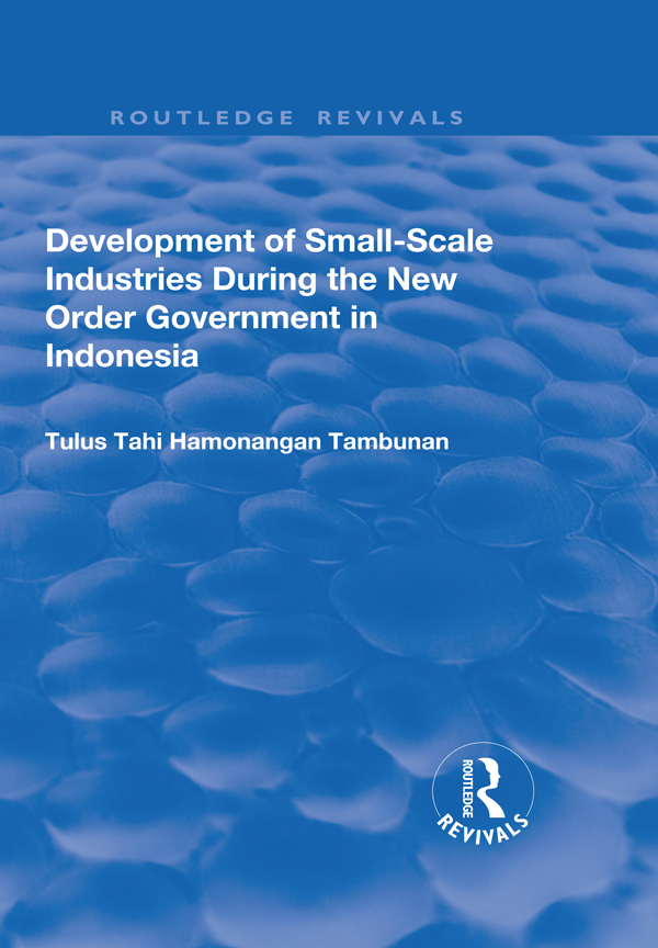 Development of Small-Scale Industries during the New Order Government in - photo 1