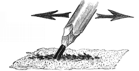 Using sandpaper to properly point up the pencil Properly sharpened - photo 3