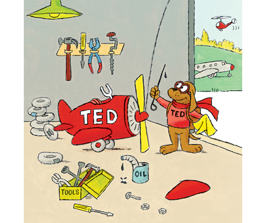 Ted checked the oil in his red airplane Fred pushed his airplane onto the - photo 9