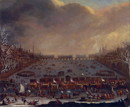 Unknown artist Frost Fair on the Thames with Old London Bridge in the - photo 3