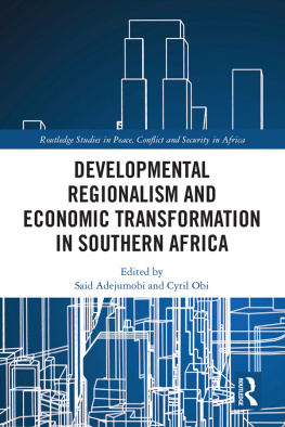 Said Adejumobi Developmental Regionalism and Economic Transformation in Southern Africa