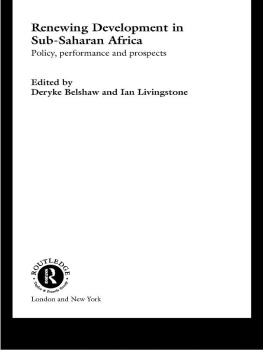 Ian Livingstone - Renewing Development in Sub-Saharan Africa: Policy, Performance and Prospects