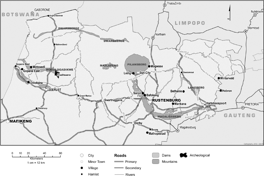 MAP 3 North West Province Vryburg Region showing some towns villages roads - photo 3