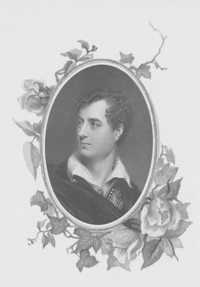 Photo reproduction of a print after a portrait of Lord Byron by Thomas - photo 1