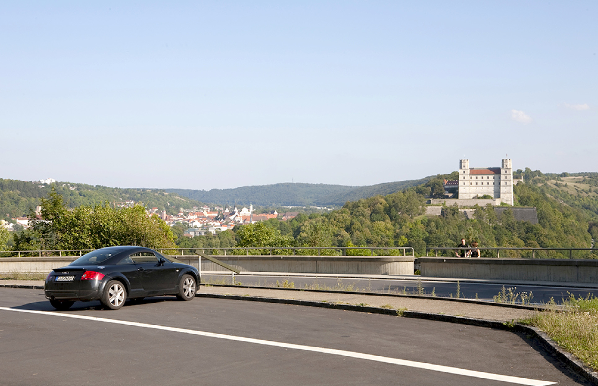 Roadside viewpoint looking towards the Willibaldsburg Eichsttt Bavaria g - photo 3