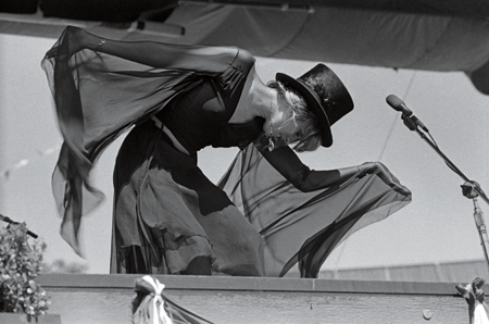 Stevie in trademark whirling-dervish mode performing at the Oakland Coliseum - photo 2