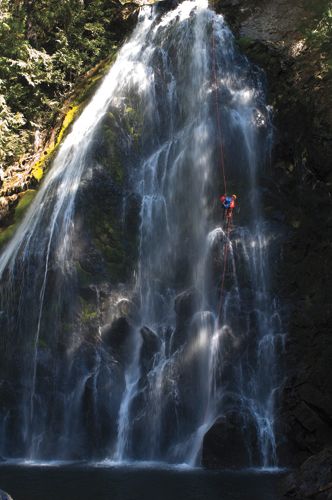 FRANK HUSTERAURORA An intrepid visitor rappels down the main Summit Creek - photo 11