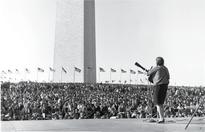 In a never-before-published photograph Judy Collins performs at the March on - photo 2