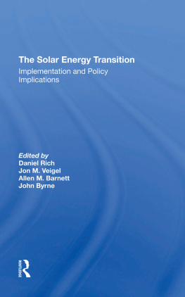 Daniel Rich - The Solar Energy Transition: Implementation and Policy Implications