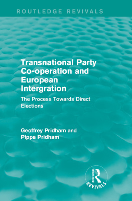 Geoffrey Pridham - Transnational Party Co-Operation and European Integration: The Process Towards Direct Elections