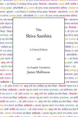 James Mallinson The Shiva Samhita