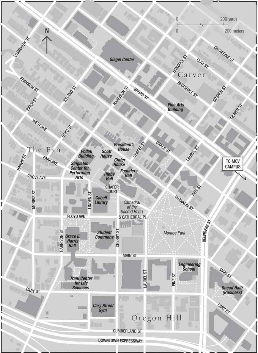 Monroe Park Campus Map by Nat Case INCase LLC Underlying street and - photo 1