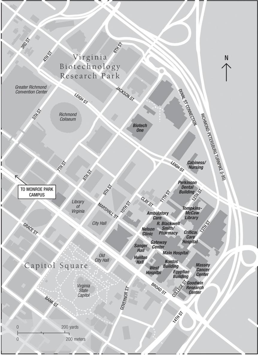 Medical College of Virginia Campus Map by Nat Case INCase LLC Underlying - photo 2