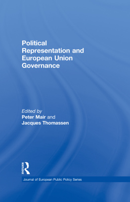 Peter Mair - Political Representation and European Union Governance