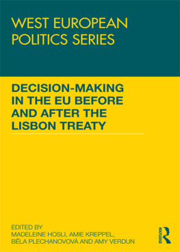 Madeleine Hosli Decision Making in the EU Before and After the Lisbon Treaty